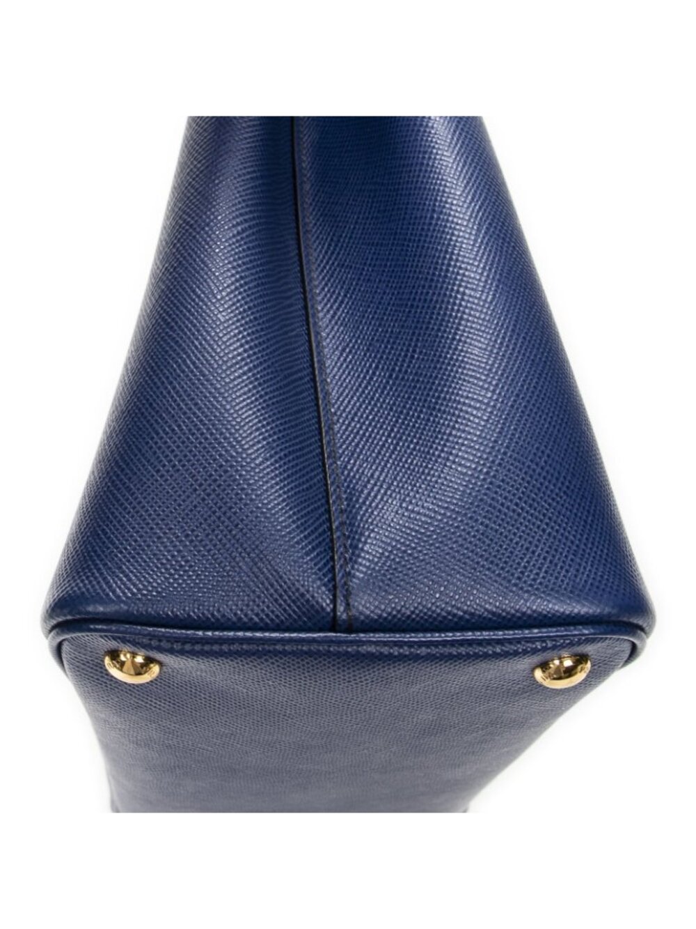 Prada Cuir Double Handle Tote Navy Saffiano Leather - Picture 7 of 10